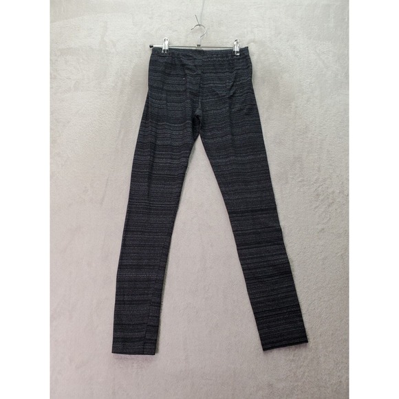 SO Leggings Womens Medium Gray Striped Perfectly Soft Elastic Waist Straight Leg - Picture 2 of 5